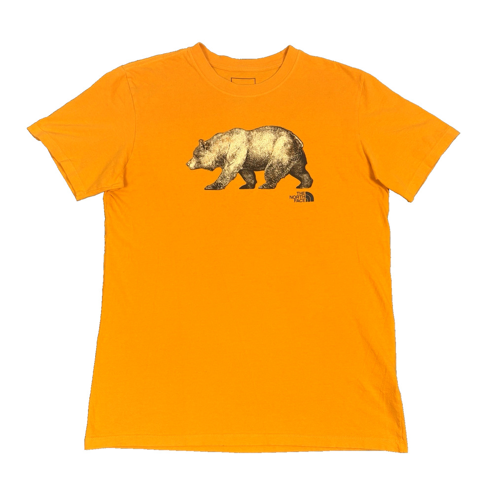 The North Face Men's Short‎ Sleeve TNF Bear Tee Orange Size Medium Graphic Tee